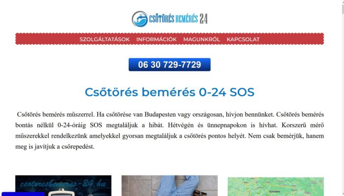 Csőtörés bemérés bontás nélkül